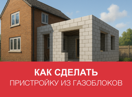 Переоборудование старого дома: пристройка из газоблоков в Псковской области